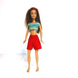Barbie Cali Girl Surfer Summer Doll Hispanic Beach Feet 2004 G8665 Restyled
